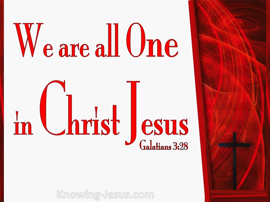 Galatians 3:28 All One In Christ Jesus (white)